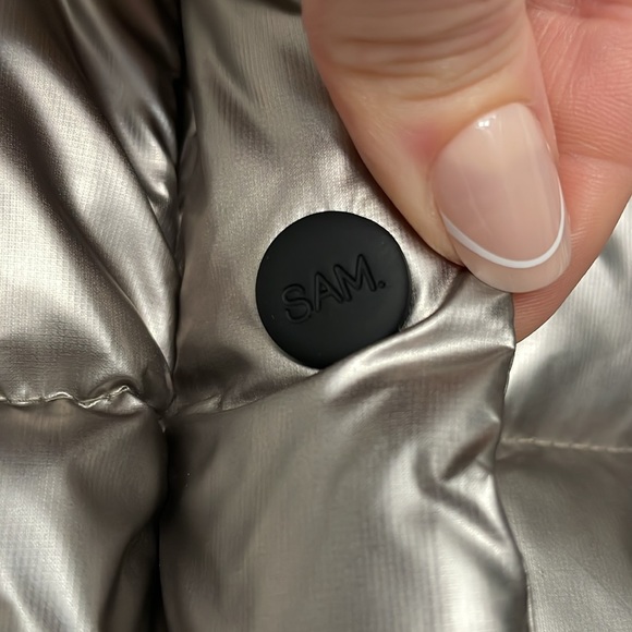 SOLD NWT SAM. Isabel gunmetal down jacket size M - Picture 4 of 12